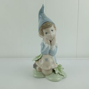 Golden Memories by Lladro Daisa Autumn Elf on Mushroom 1992 Figurine Vintage
